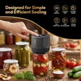 thumbnail image 3 of Mason Jar Vacuum Sealer Kit - Electric Cordless One Touch Sealing for Canning Jars, 3 of 7