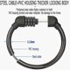 thumbnail image 3 of 2Pcs Bicycle Code Lock with 4-Digit Password(Black,Each 40cm), 3 of 5