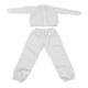 thumbnail image 2 of Traje de trabajo protector de poliéster antiestático blanco con diseño dividido para taller M, 2 of 9
