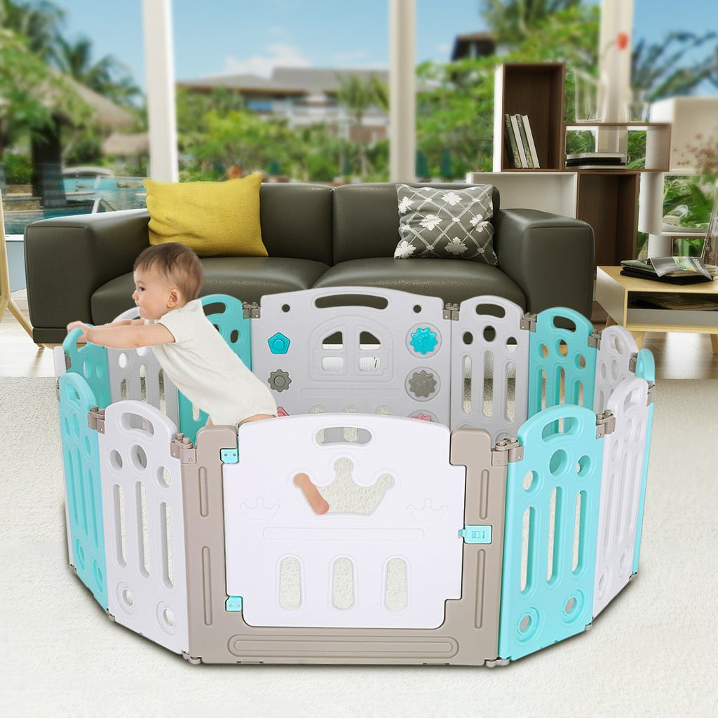 Foldable Baby Playpen Kids Activity Centre Safety Play Yard Home Indoor Outdoor New Version