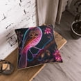 thumbnail image 5 of KLL Glowing Leaf Bird Decorative Throw Pillow Covers Velvet Soft for Couch Sofa Bedroom Living Room Outdoor (No pillow core)-, 5 of 5