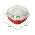 thumbnail image 2 of KitchenDance - Juego de sartenes desechables de postre con tapas, sartenes cuadradas de 4 x 4 pulgadas para hornear pasteles para hoteles, restaurantes, papel de aluminio resistente para h KitchenDance NA, 2 of 9