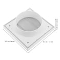 thumbnail image 2 of Raindrops Dryer Vent Screen White Abs Rain Protection Wall Mounting 1Pack, 2 of 6