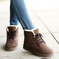 thumbnail image 3 of nsendm Female Shoes Adult Warm Fashion Boots Women Booties Heel Womens Boots Fahsion Boots Womens Boots Wide Width Boots for Women Brown 6.5, 3 of 7