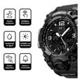 thumbnail image 2 of Reloj Digital y Análogo, Deportivo y Militar, 4 Pantallas, Retroiluminación, Resistente al Agua, con Cronómetro, Temporizador, Alarma y Fecha, Modelo 1155B,, 2 of 8
