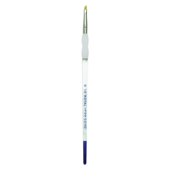 SG160 Series | Soft-Grip™ Standard Handle Gold Taklon Angular Brush