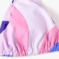 thumbnail image 6 of Women's Sexy 3 Piece Swimsuits Halter Triangle Bikini Sets with Long Sleeve Mesh Cover Ups Romper Shorts Drawstring Side Bathing Suit Three Piece Swim Set Brazilian Swimwear Purple L, 6 of 6