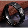 thumbnail image 3 of Wedding Ring Men 8mm Black Hunter Antler Deer Hunting Tungsten Wedding Band, 3 of 5