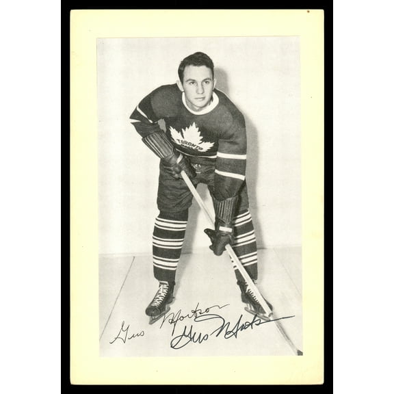 Gus Mortson Autographed 1944-63 Beehive Group 2 4.5x6.5 Photo Toronto Maple Leafs SKU #176685