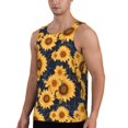 thumbnail image 2 of Haiem Navy Blue Plaid Sunflower Men Workout Tank Top Gym Bodybuilding Sleeveless Muscle T Shirts Athletic Tank Breathable Workout Shirt-XX-Large, 2 of 8