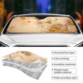 thumbnail image 5 of Disketp Windshield Sun Shade, Car Sun Shade For Front Window Retro Hand Drawn Honey Bees And Sunflowers Sunshades Sun Visor Protector Blocks Uv Rays Foldable, 5 of 9