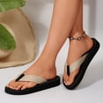 thumbnail image 6 of Agkizg Womens Beach Flip Flops, Thong Sandals, Plus Size Flat Flip-Flops Solid Color Round Open Toe Thong Sandals Casual Beach Indoor Outdoor Summer Slippers, 6 of 7