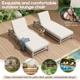 thumbnail image 6 of MODERNLUXE Outdoor Chaise Lounge, 5-Position Adjustable Lounge Chair with Thick Cushion & Adjustable Backrest,Wood Patio Recliner Chair for Pool, Backyard,Balcony & Garden,Gray, 6 of 10