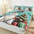 thumbnail image 3 of Homewish Polar Bear Kids Bed Sheets, Cute Cartoon Penguin King Sheets, Christmas Tree Gift Sheet Set, Ultra Soft Bedroom Decor, 4 Pieces, 3 of 7