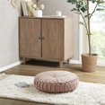 thumbnail image 2 of Coussin de Sol Rond en Polyester Chenille Design Intelligent en Blush, 2 of 6
