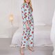 thumbnail image 3 of Balery Strawberry Conjunto de Pijama con Estampado para Mujer, Conjunto de Dos Piezas con Manga Larga, Ropa de Dormir Suave con Bolsillos, Pijamas Cómodos-Large, 3 of 7