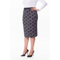 thumbnail image 1 of Guzella Slimming Floral Pencil Skirts for Women with Pull on Waist (Black), 1 of 3