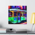 thumbnail image 3 of Trams at Sunset Glowing - Canvas, 3 of 10