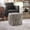 Black and White Houndstooth, variant on iNSPIRE Q Dinant Contemporary Fabric Ottoman, Multicolored Abstract