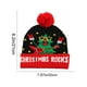 thumbnail image 3 of Adornos navideños, adornos navideños, regalos navideños, gorro navideño LED de moda invernal, gorro de Papá Noel con bolas de pelo, gorro de punto, gorro de lana cálido con protección para los oídos,, 3 of 6