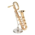 thumbnail image 2 of Dollhouse Saxophone, Exquisite Simulated Miniature Saxophone Replica  For Home, 2 of 8