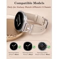 thumbnail image 3 of Wearlizer Leather Band Compatible with Samsung Galaxy Watch 8 40mm 44mm & Watch 8 Classic 46mm, Slim Dressy Genuine Leather Strap with D-Shape Metal Buckle for Women, 3 of 7