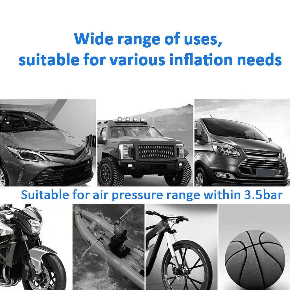 FungLam 150 PSI Air Compressor Tire Inflator Air Pump Fits Car Moto Bike Tires Portable