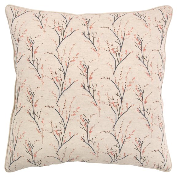 Rizzy Home Floral 20" x 20" Cotton Pillow Cover in Blush