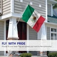 thumbnail image 3 of Anley Pack of 2 Fly Breeze 3x5 Foot Mexico Flag - Vivid Color and Fade proof - Canvas Header and Double Stitched - Mexican MX National Flags Polyester with Brass Grommets 3 X 5 Ft, 3 of 7