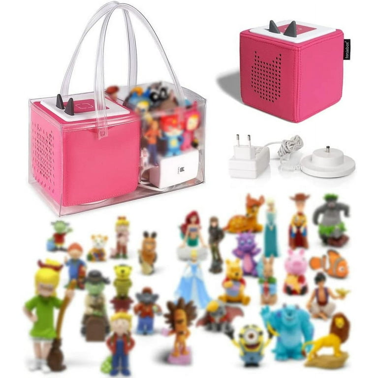 Carrying Case for Tonies Starter Set & Storage Bag for Tonies Figurine,  Felt Cloth Musical Toy Folding Bag for Kids Toniebox Accessories Travel  Carrying Bag with Handle for Toniebox Transparent 
