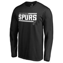 Men's Black San Antonio Spurs Onside Stripe Long Sleeve T-Shirt