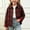 Wine, variant on YUANxueke Girls Boys Button Down Coat, Long Sleeve Plaid Collared Shirts, Casual Fashion Workout Streetwear Jackets
