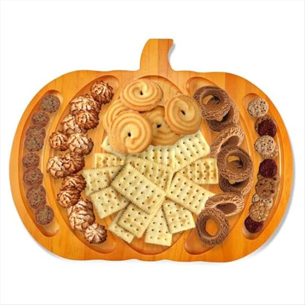 Tabla de Cortar de Madera con Forma de Calabaza de Halloween con Asa, de Madera para Charcutería, Bandeja para Servir para Decorar la Cocina.
