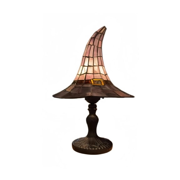 Halloween Decor Witch Hat Lamp, LED Halloween Night Light, Halloween Decorations Indoor, Witchy Decor for Shelf Mantel Table, Gothic Home Decoration