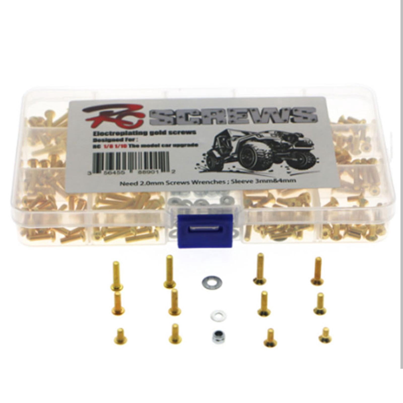 Kit de vis RC Assortiment de vis pour Traxxas 1/18 TRX4M RC voiture, kit d'outils de réparation RC Hardware Fasteners Accessoires