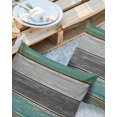 thumbnail image 3 of Outdoor Throw Pillow Cover Vintage Gray Green Gradient Wood Board Waterproof Cushion Covers 2 Pack Retro Farm Pillow Cases Home Decoration for Patio Garden Couch Sofa, 3 of 7