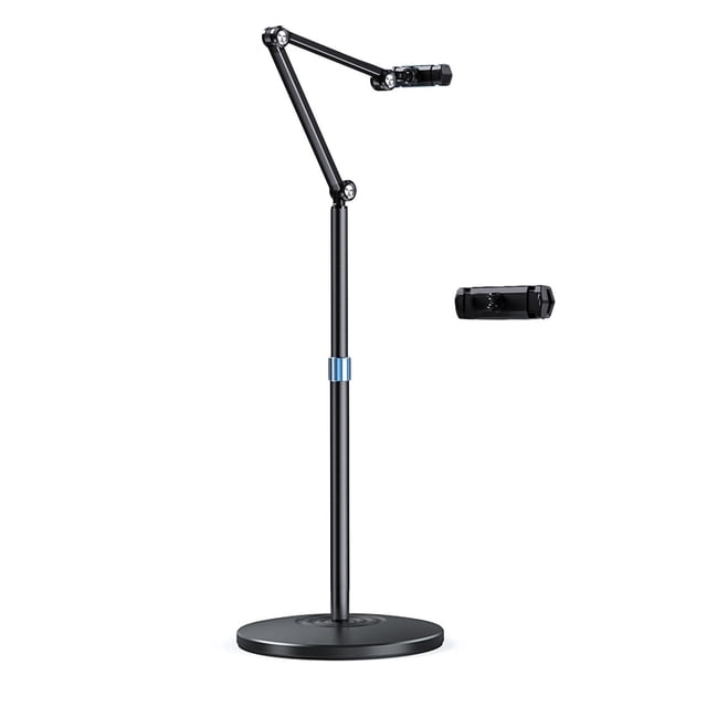Soporte para teléfono Aleación de aluminio, flexible Universal Rotación de 360 grados Duradero Profesional Base estable Soporte de