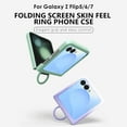 thumbnail image 2 of Decase Case for Samsung Galaxy Z Flip 7, Shockproof Anti-Fingerprint Phone Case with Ring Holder, Skin-friendly Touch,Lightgreen, 2 of 6
