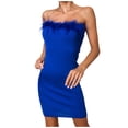 thumbnail image 2 of Fankiway Mode Femmes Aguichant Décontractée Robe Sans Manches Unie Robe Sans Bretelles Robe Moulante Robes d'Été pour Femmes Robes Sans Manches pour Femmes Grande Taille, 2 of 7