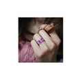 thumbnail image 5 of 2.42 Carat (Ctw) Africa Amethyst and Rose De France Butterfly Ring Rose Sterling Silver for Women, 5 of 6