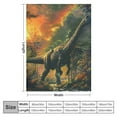 thumbnail image 4 of Shiartex Dinosaurs Blanket 3D Realistic Dinosaur Throw Blanket,Sunset Jungle Blanket Prehistoric Dino Blanket,Volcanic Dinosaurios Room Decor  60x80in, 4 of 6