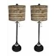 thumbnail image 3 of Royal Designs 28" Crystal and Oil Rub Bronze Buffet Lamp with Musical Notes Design Hardback Lamp Shade, Set of 2, 3 of 4