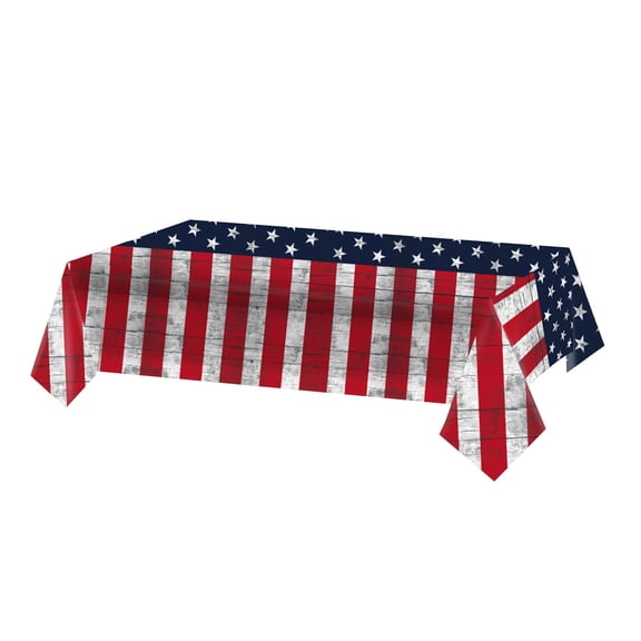 250 Anniversary Usa 4Th Of July Independence Day Decorations Red, White Blue Independence Day Themed Party Decoration Disposable Tablecloth