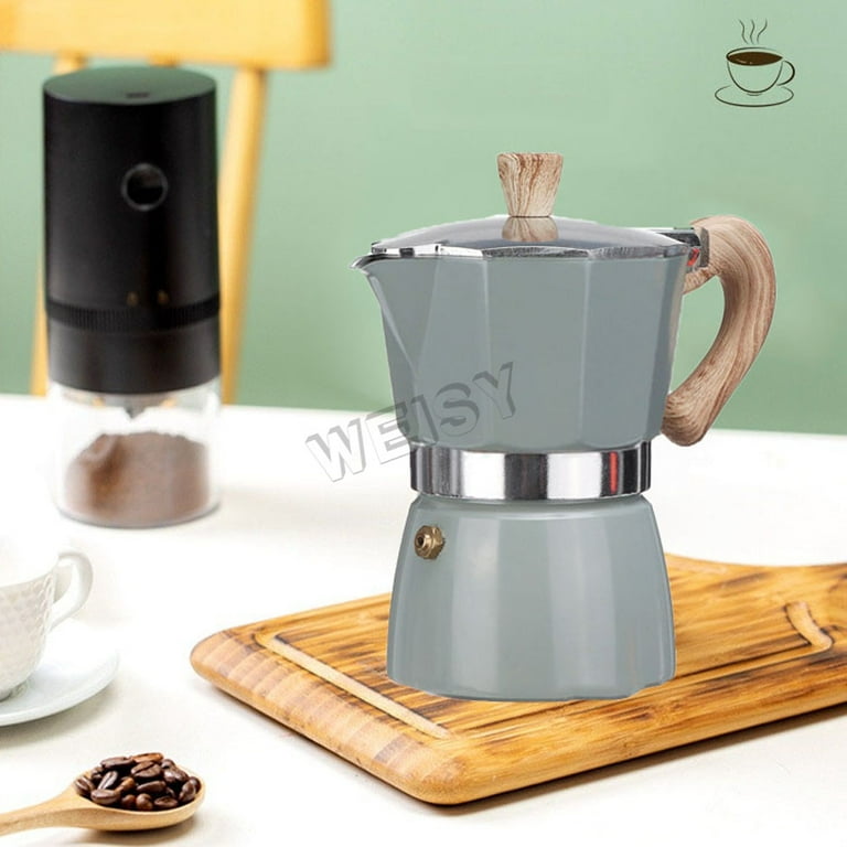 150ml European Style Aluminum Coffee Maker Moka Pot Moka Cafeteira Latte  Stove Tea Maker Classic Co