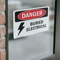 thumbnail image 4 of (2 Pack) Buried Electrical OSHA Danger Sign 5 Inch X 3.5 Inch Vinyl Label Decal Sticker Weather Resistant, UV Protected for Workplace, Business, and Construction Site, Made in the USA, 4 of 7