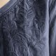 thumbnail image 5 of Camisas de Cuello en V de Manga Corta para las Mujeres Lino Blusas Bordadas Ajuste Suelto Verano Casual Tops de Cuello Redondo, 5 of 5