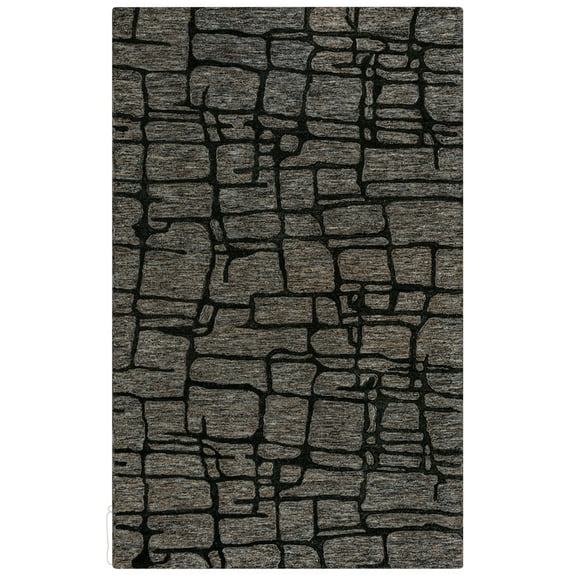 Rizzy Rugs Becker Area Rug BKR103 Charcoal Jagged Stones 5' x 8' Rectangle