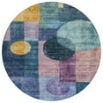 thumbnail image 2 of Addison Rugs Chantille Indoor/Outdoor Transitional Geometric Blue Washable Round Rug, 8' x 8', 2 of 6
