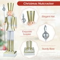 thumbnail image 2 of Gymax 4' Outdoor Christmas Nutcracker w/High Hat & Beautiful Scepter Uniform & Boots for Yard Golden, 2 of 6