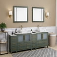 thumbnail image 3 of Vanity Art 96" Double Sink Freestanding Bathroom Vanity Set with Engineered Marble Top and Mirror, 3 of 9